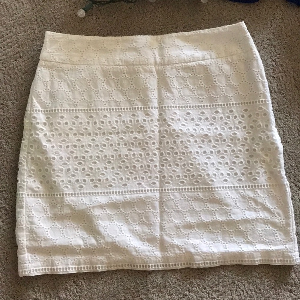 Banana republic white eyelet skirt